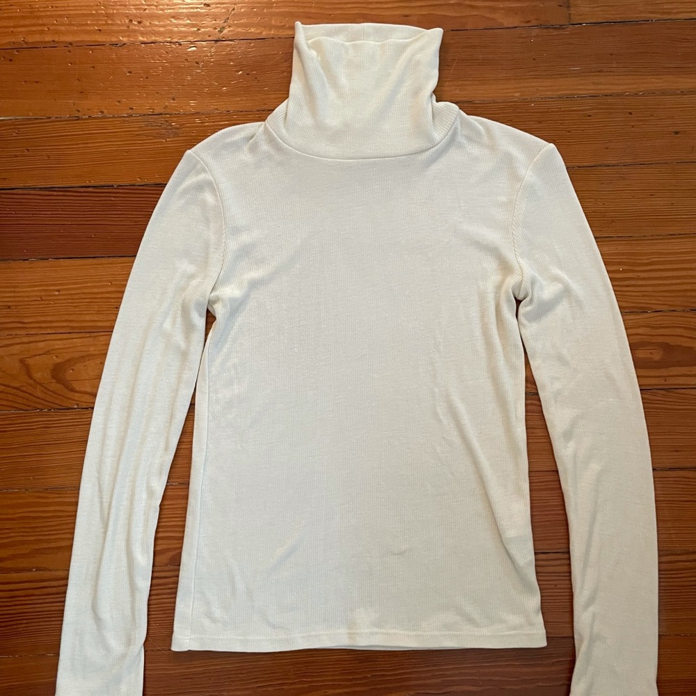 Madewell Cream Whisper Turtleneck